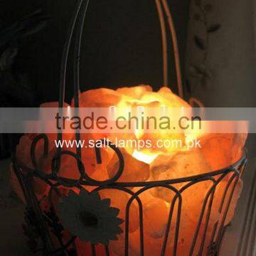 Metal Salt Lamp Basket/Feng Shui Salt Lamps/Iron Basket Salt Lamp/Metal Fire Basket photo-2