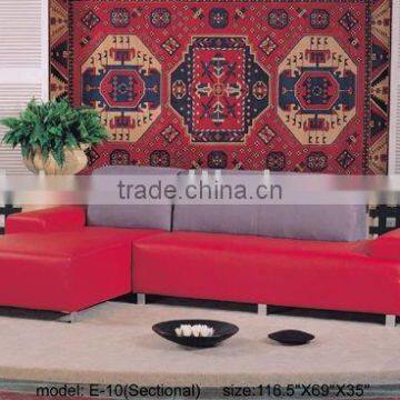 Genuine leather sofa. beautiful L shape sofa. comfortable and beautiful L shape sofa. genuine or systhetic corner sofa B48163