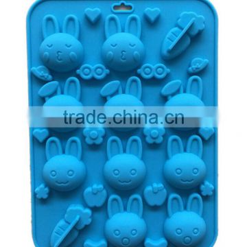 Rabbit Carrot Silicone Chocolate Candy Cookie Soap Mold Fun Maker