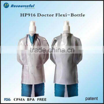 Custom Printed Doctor Shape Foldable Water Bottle 750 ML