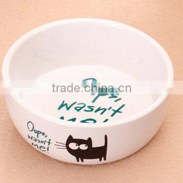 cat printing pet bowl custom printing ceramic pet bowl