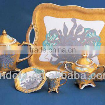 bone china gold porcelain tea set