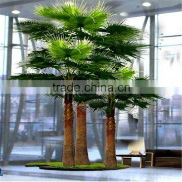 SJ2017200007 hot sale outdoor decorative waterproof fake Washington artificial plastic palm tree uv anti