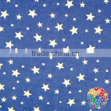 Boutique blue white star printed cotton fabric wholesale 4th of july cloth fabric