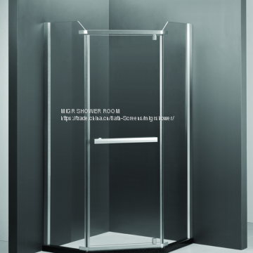 Classical simple diamond pivot shower enclosure