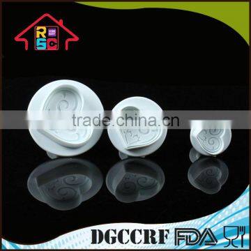 NBRSC Plunger Cookie Cutter Set 3 Love Cutter Craft Shape Cutters photo-3