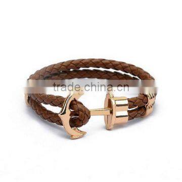 Fashion Accessories Bracelet Woman 2017 Leather Bracelet Anchor Bracelet photo-6