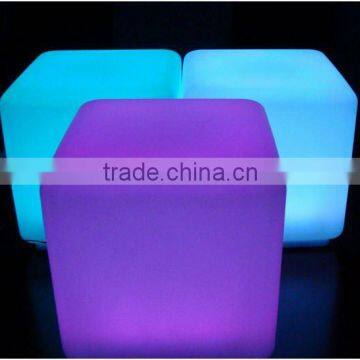 LED Cube chair 40cm pink color KDP-ES003