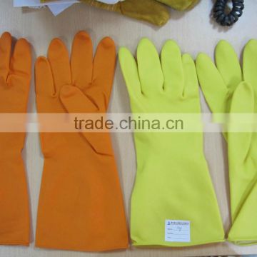 latex household glove yellow rubber glove