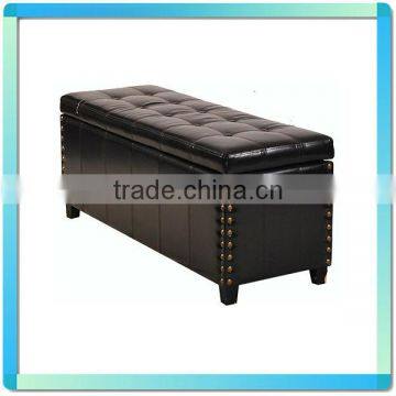 Antique Tufted ottoman with storage