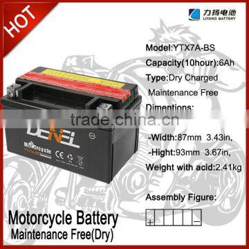 125cc moto parts of motorcycle batteries with yuasa quality