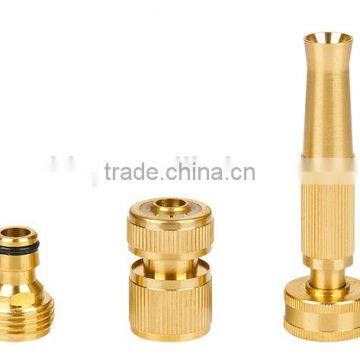 various style superior Solid Brass Strength Fabric energy-saving fog nozzle with connector