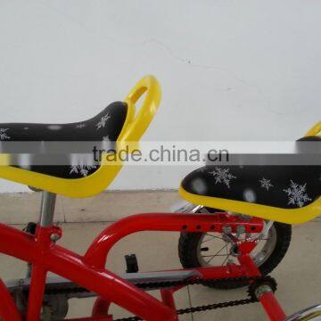 Rubber Wheels 2 Seats Children Tricycle in China photo-4