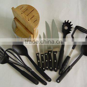 12pcs Knife Block and Kichen Tools Set Wooden Block photo-2