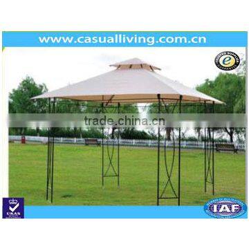 flexible sun shade for roof patio gazebo with air vent wrought iron frame affording shade and rest