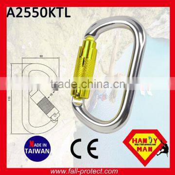 Twist Lock 25KN O Type Climbing Aluminum Carabiner With CE Certificate photo-4