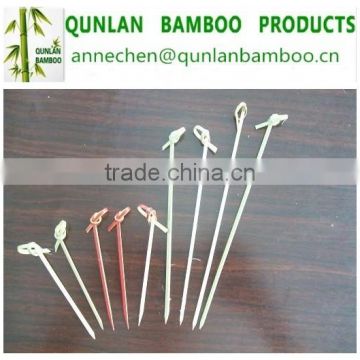 Disposable bamboo skewer with flower