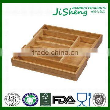 TOP Quality Unique Bamboo Expandable Bamboo Kitchen Drawer Organizer for Kitchen Tools photo-2