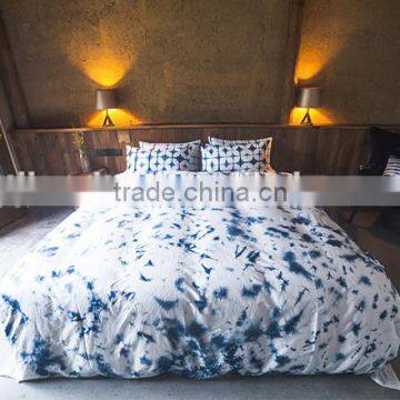 Handmade Tie Dye Bedspread Hand Dyed Shibori Bedding Set King Cotton Bed Cover Set