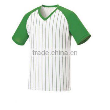 Striped Baseball Raglan Dry fit Tshirts Sports Crew neck Casual wear Top Jersey
