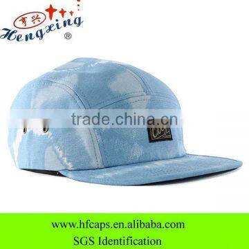 Sky pattern 5 panel hat custom made promotional canvas 5 panel hat