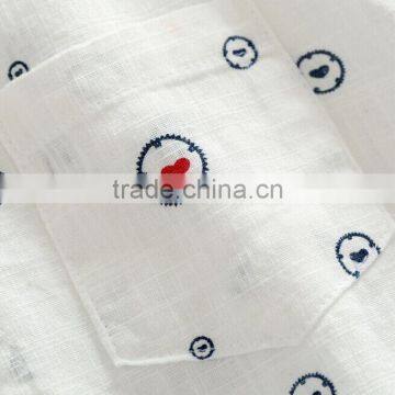 Populer Kids Boys Cactus Heart-shaped Print Cotton and Linen Shirt photo-4