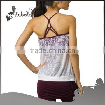 Women's t Back Tank Top With Built in Bra photo-2