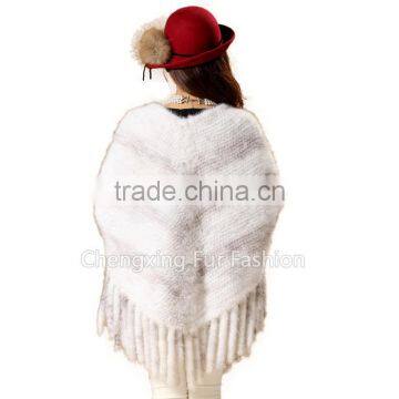 CX-B-M-10E Large Knit Mink Pullover Shawl photo-3