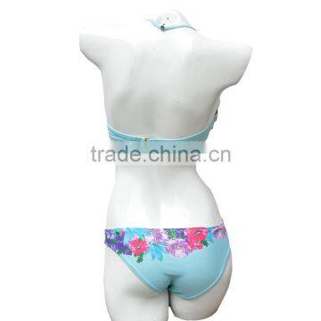 Plain Dyed Technics and Adults Age Group Sexy Mature Bikini Colorful Set (LD131004) photo-3