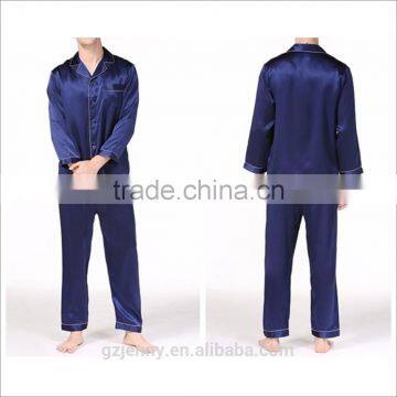 Hot Sell Plain Sleepwear Suit China Silk Pajamas For Men