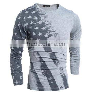 Casual Men Long Sleeve Printed Tshit photo-5