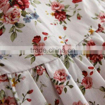 Summer Print Flower Cotton Short Sleeve Dress, Daily Wear Baby Girl Cute Dress photo-2