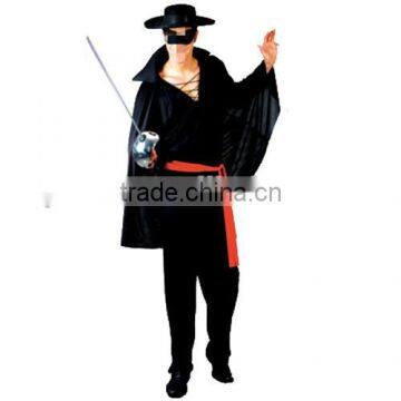 Man Zorro Musketeer Adult Black Bandit