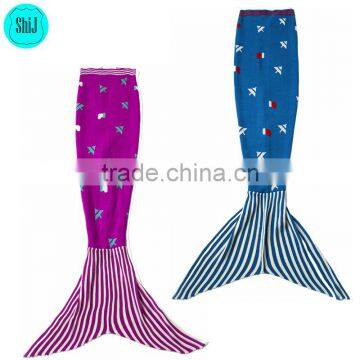 SHIJ Children Crochet Mermaid Tail Blanket