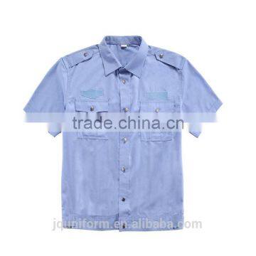 Juqian 2016 Cheap Short Sleeve Blue Cotton/polyester Security Shirt Uniform,Customize Security Guard Uniform Shirts photo-6