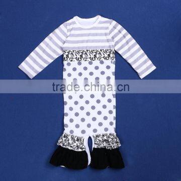 LY-141 new design stripe soft organic cotton baby romper dot fashion baby clothes