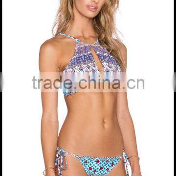 Tight Sexy Swimsuit Piece Swimsuit Floral Bikini Swimsuit Split photo-2