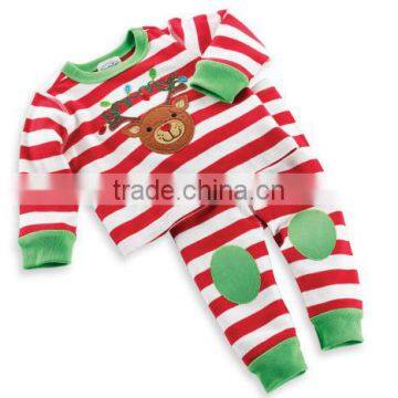 Wholesale Woolen Striped Christmas Children Pajamas photo-2