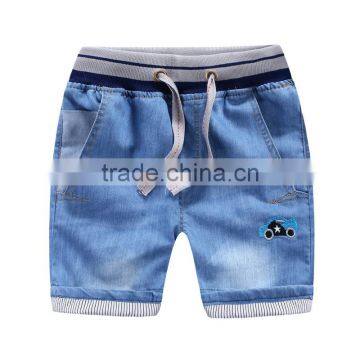 Casual style summer embroidery boys denim shorts