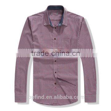 Yiwu factory low price customise plaid long sleeve oversized shirt for men