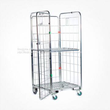 Movable Nestable Heavy Duty Cage Roll Trolley With Wheels