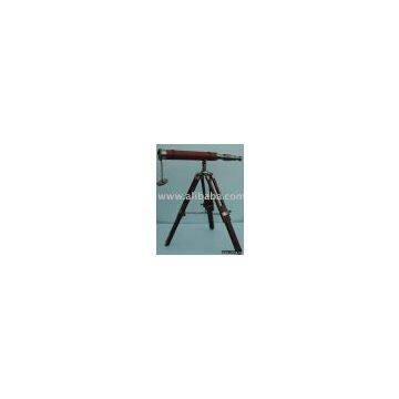 Telescope on Wooden Tripod Stand