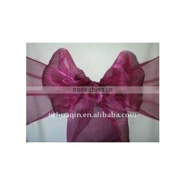 Organza chair sash for wedding and banquet chair organza sash