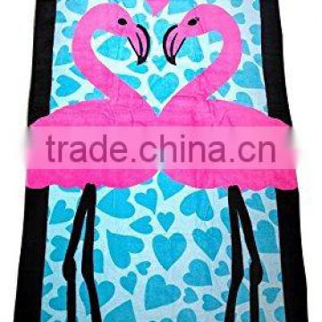 100 cotton flamingo custom 3D print beach towel