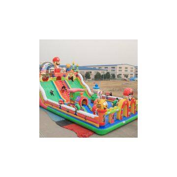Super Mario inflatable castle slide