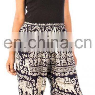 Elephant Paisley - Aladdin Drawstring Trousers Hippie Festival Boho Trouser Pants photo-4