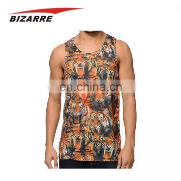 2017 Custom Sublimated Training Cotton Mens Slimming Singlet photo-5