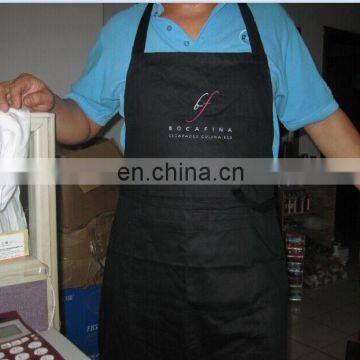 kitchen apron/cooking apron/cotton apron with logo embroidery with pocket for promotion/wholesale