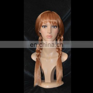 Movie Custom Made cartoon Cosplay Frozen Anna Wigs MCW-0103