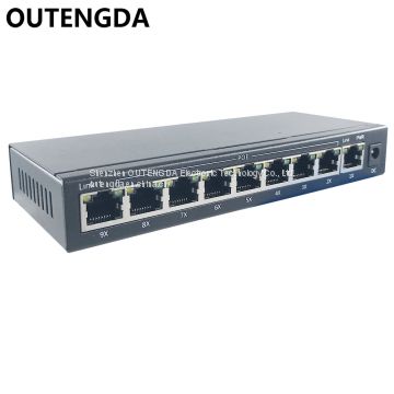 8+1 ports 10/100M POE Switch 12~15~24V poe network switch with 8 poe ports 1 uplink for Wireless AP, IP cameras etc